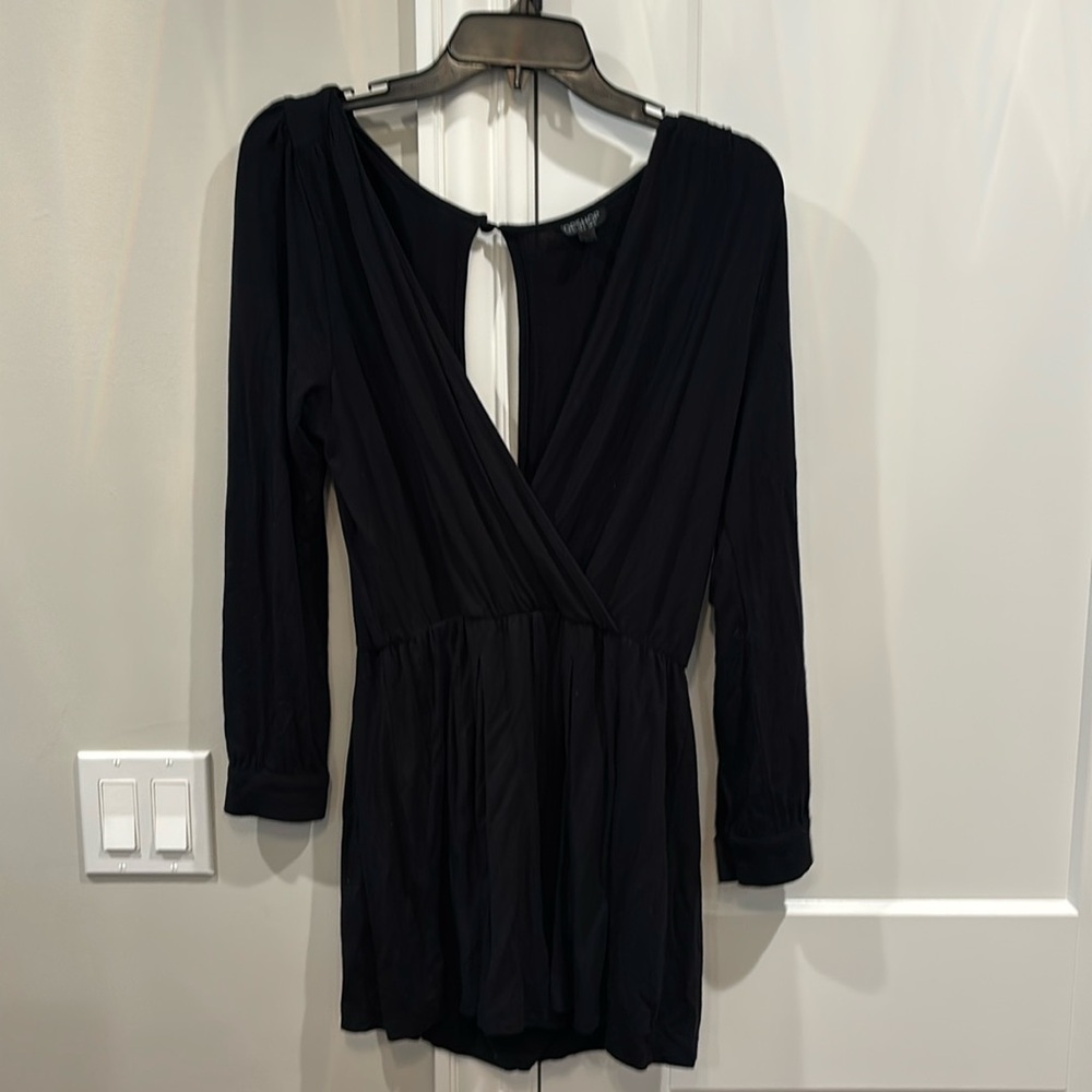Topshop black shorts romper